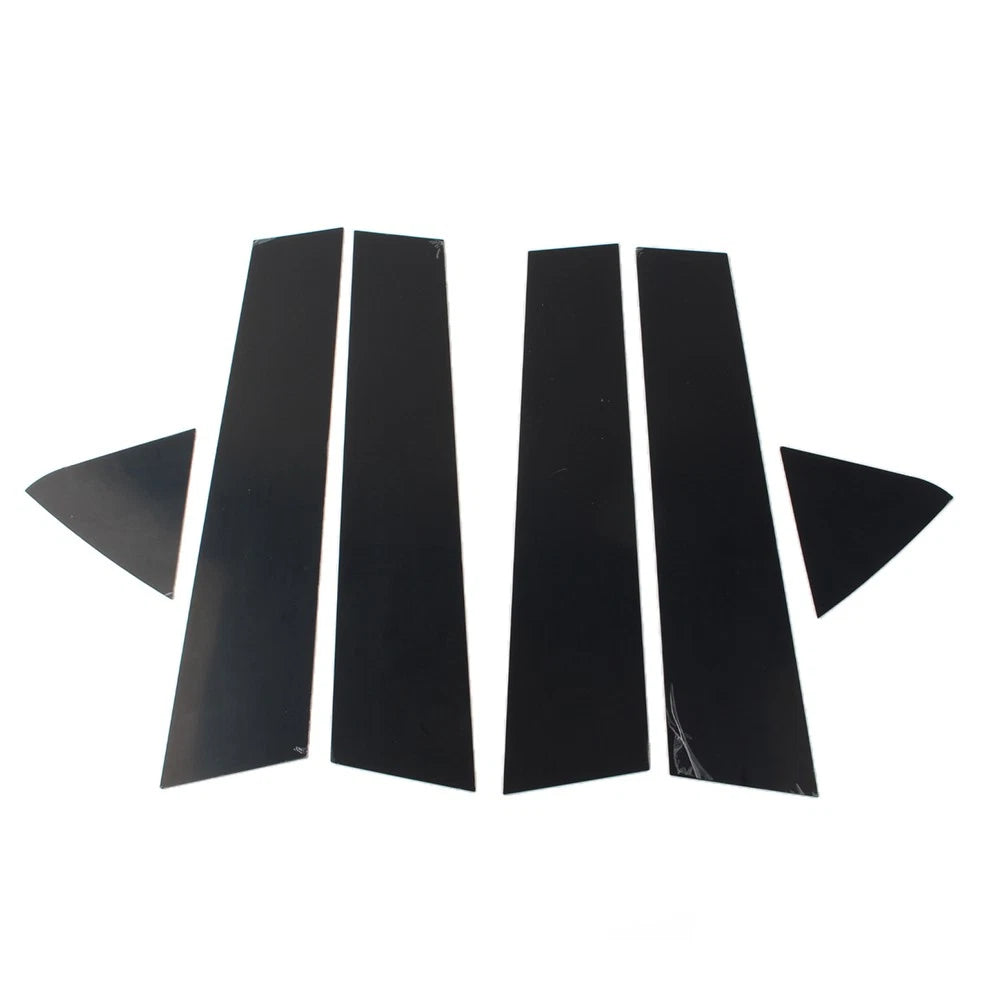6 Pcs Car Window Pillar Posts Door Trim Bright Black For Dodge Charger 2006-2010