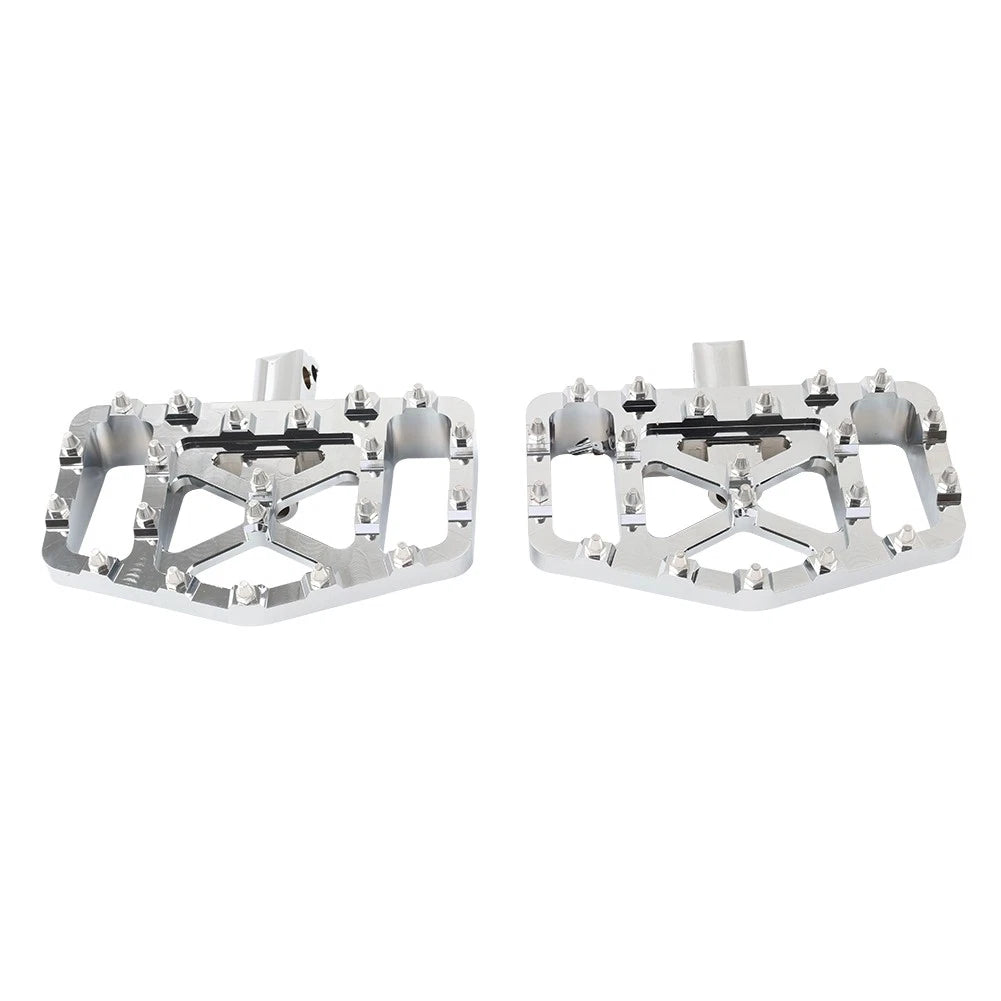 Chrome Rear FootPeg Passenger Pedal For Harley FXBB FXLR FXLRS FXLRST FXST FLSB