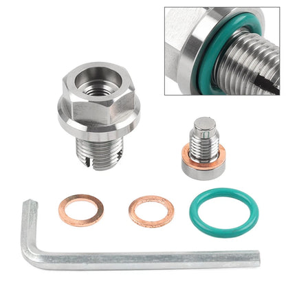 US 1/2"x20 Oil Drain Plug Self-tapping Piggyback Stainless Steel Repair Kit