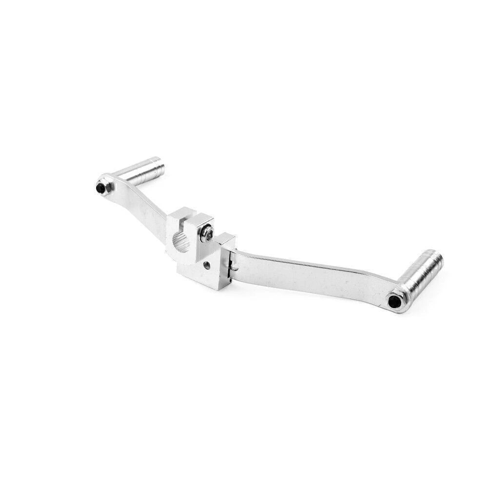Motorcycle Dual Way Gear Shift Lever Footrest Pedal Shifter Silver Aluminum 1PC