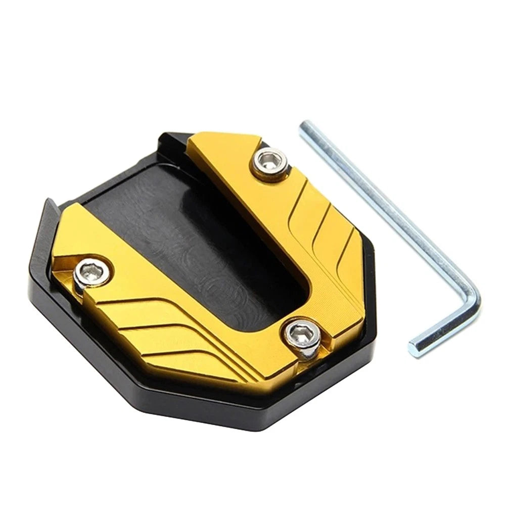 Motor Bikes Kickstand Extender Foot Side Stand Extension Pad Support Plate Gold