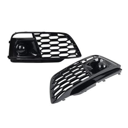 1 Pair Front Bumper Honeycomb Fog Lamp Grille Cover For Audi Q5 SQ5 2018-2020