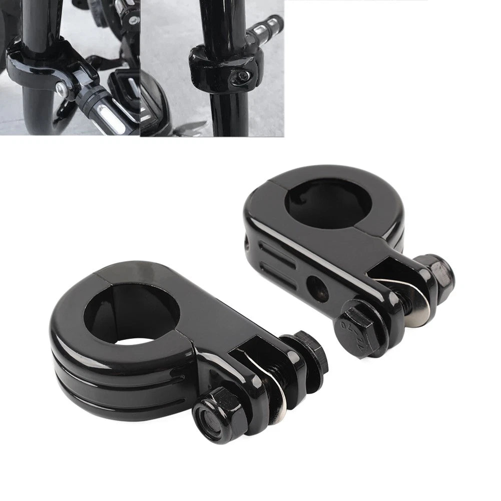 US Foot Peg Mount Clamp Bracket For Harley 1 1/4" Highway Engine Crash Bar