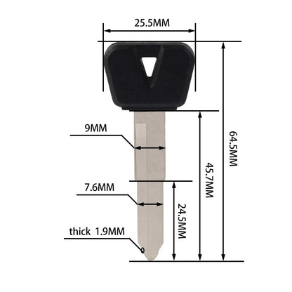 Uncut Blade Blank Key For YAMAHA SVS400 XJR1200 FJR1300 R1 R6 FZ1 FZ6 FZ8 S N