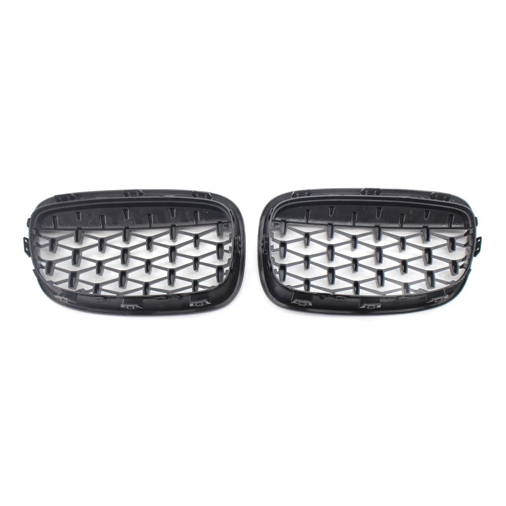 Gloss Black Diamond Meteor Front Kidney Grill Fit BMW 1 Series F20 F21 2011-14