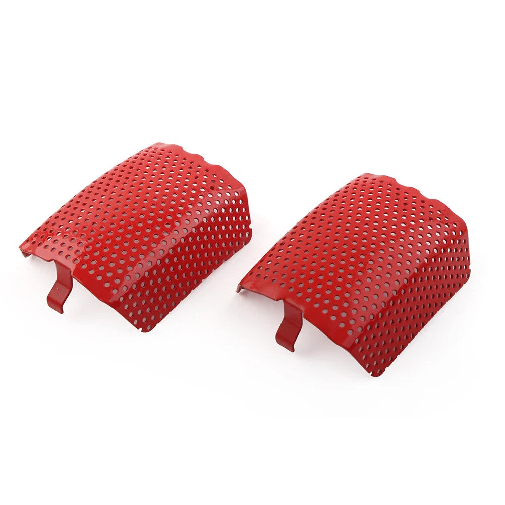 2Pcs Steel Front Caliper Screen Inserts Red For Harley V-Rod & Touring 2006-2019