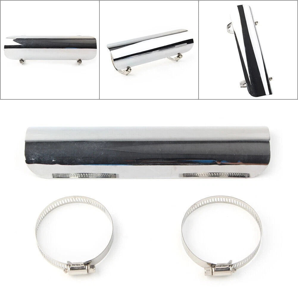 Exhaust Muffler Pipe Heat Shield Cover Protector for Harley Chrome Motorcycle US