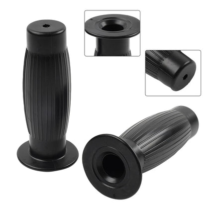 Universal 7/8" 1" Easy-Hold Hand Grips Vintage Motorcycle Handlebars Black