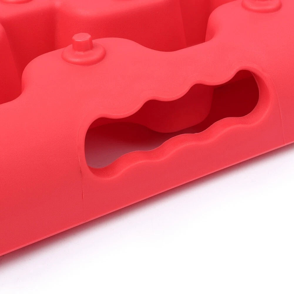 Red 2X Recovery Traction Sand Tracks Snow Mud Track Tire Ladder 4WD Off Road