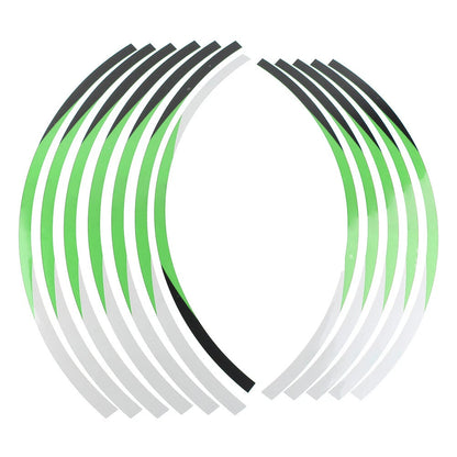 21" 19" RIM STRIPES WHEEL STICKERS DECALS FOR Kawasaki KX 250F 2004-2021 Green