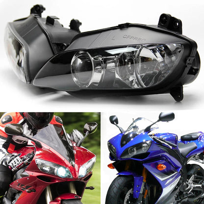 Left & Right Front Headlight Headlamp Assembly For Yamaha YZF R1 2004 2005 2006