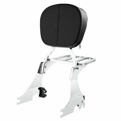 Sissy Bar Backrest Luggage Rack Fit For Harley Sportster 883 1200 48 72 04-22 US