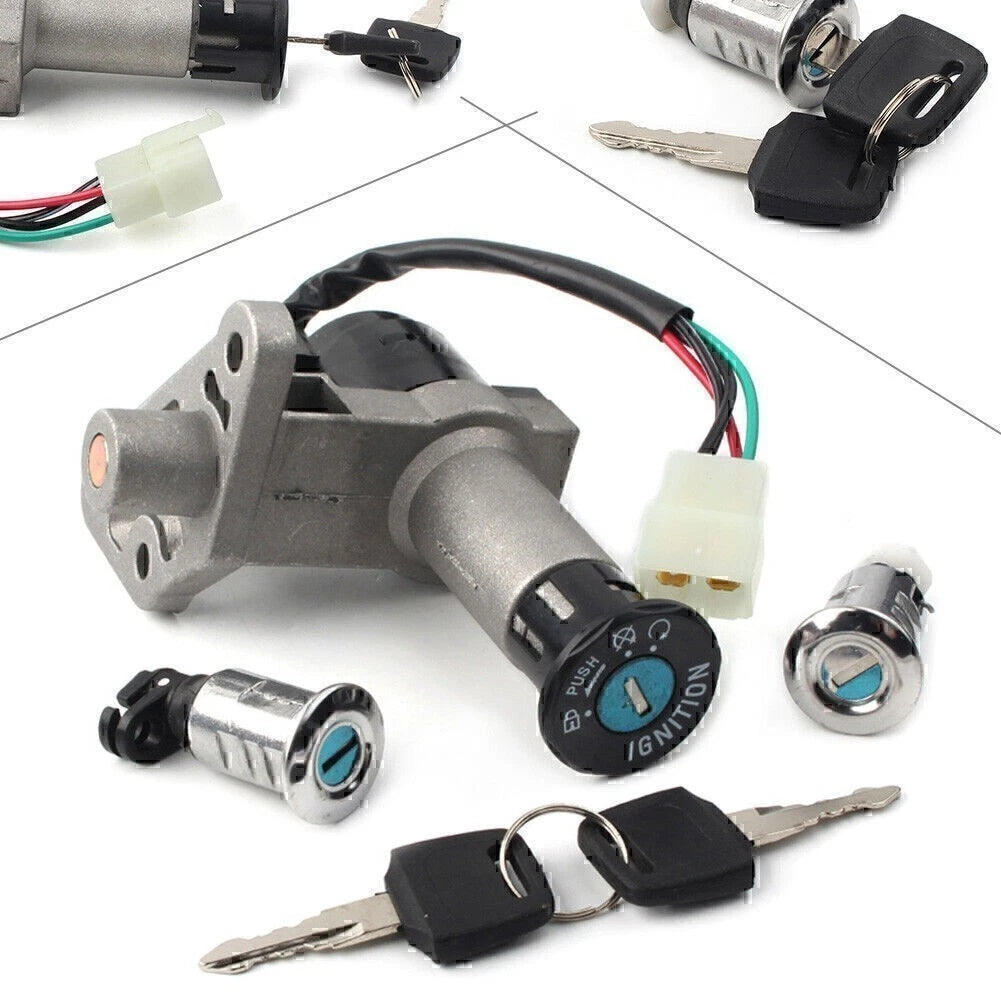 Ignition Switch Key Lock Gas Tank Cap Set For GY6 50CC For TAOTAO Scooter Moped