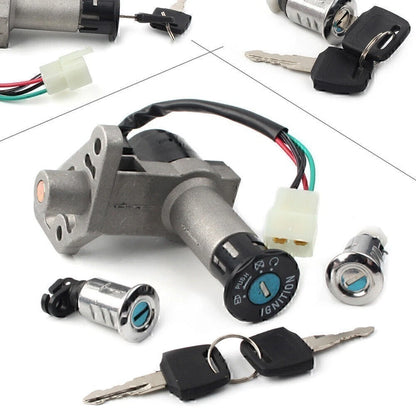 Ignition Switch Key Lock Gas Tank Cap Set For GY6 50CC For TAOTAO Scooter Moped