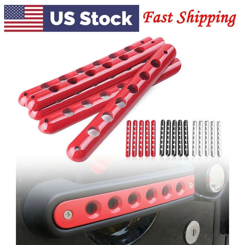 Door Handle + Tailgate Trim for Jeep Wrangler JK Unlimited 4 Door 2007-2017 US