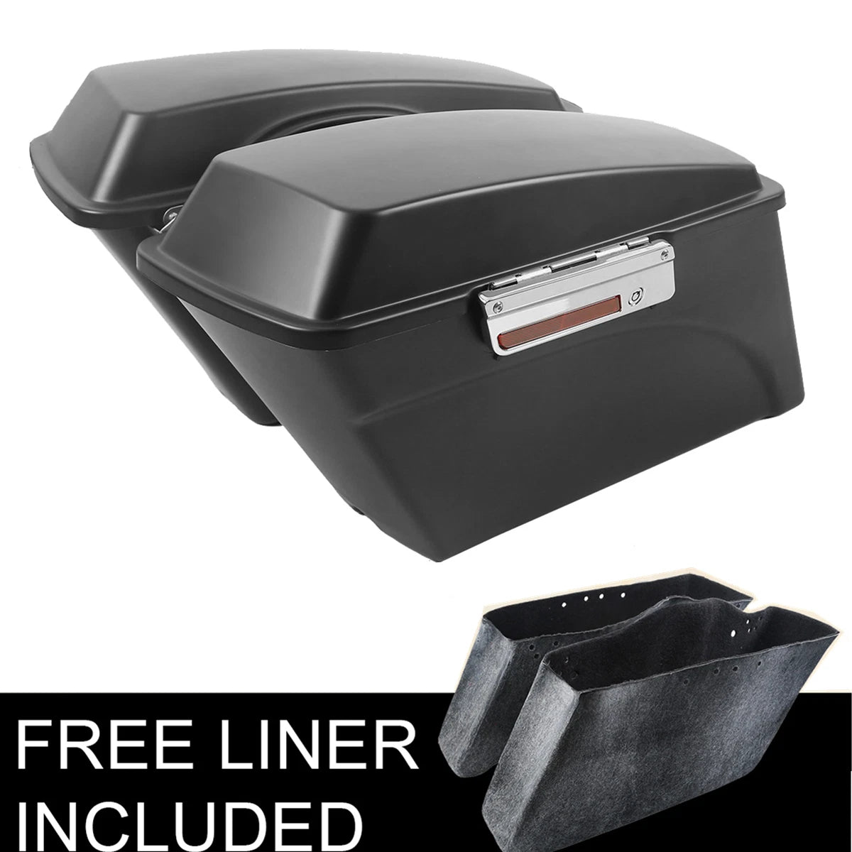 Matt Black Hard Saddlebags Bag Trunk Fit For Harley Touring Electra Glide 94-13