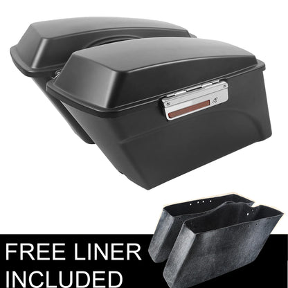 Matt Black Hard Saddlebags Bag Trunk Fit For Harley Touring Electra Glide 94-13