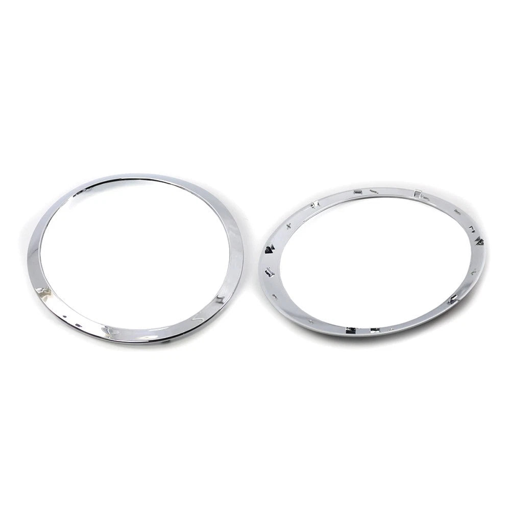 Pair Headlamp Headlight Trim Ring Fit For BMW MINI R55 R56 R57 R58 R59 Chrome