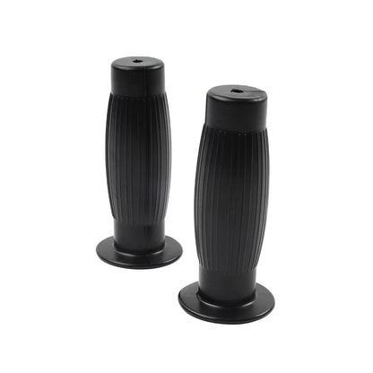 Universal 7/8" 1" Easy-Hold Hand Grips Vintage Motorcycle Handlebars Black