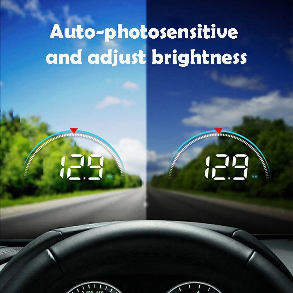 M8 Car HUD Head-up Display OBD2 II Overspeed Warning System Speed Voltage Alarm