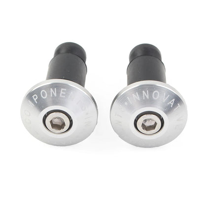 Motorcycle CNC 7/8'' Handle Bar End Cap Grips Cap Plugs Dirt bike Silver US