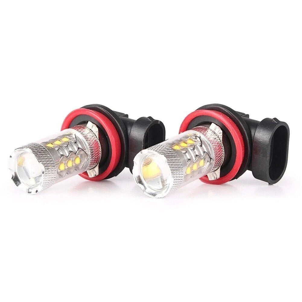 White 2 x H11 H8 H9 80W LED Fog Light Conversion Bulbs Driving Lamp DRL 6000K