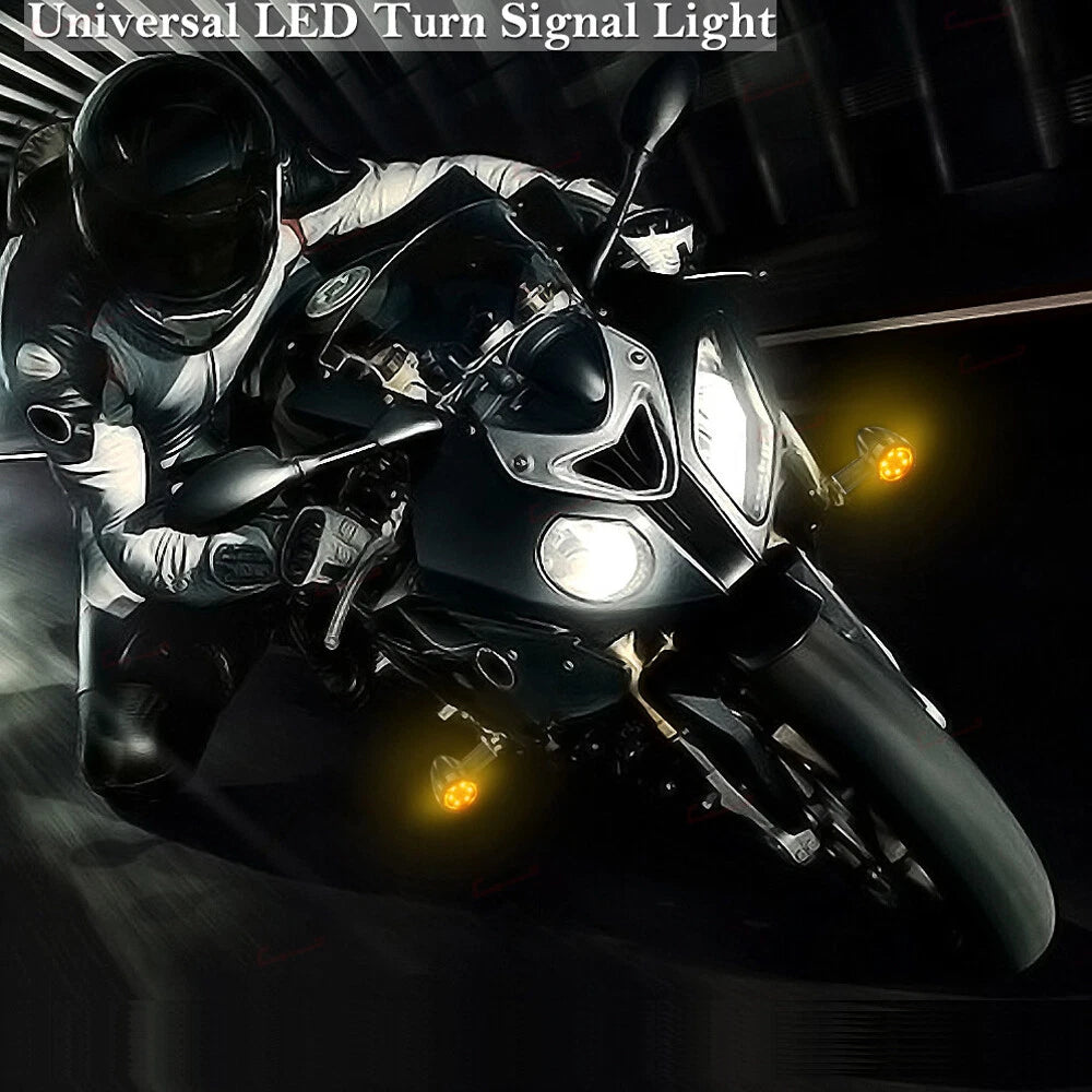 4X Motorcycle LED Bullet Brake Running Turn Signal Tail Light For Harley Honda