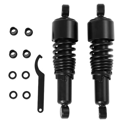 Pair 10.5'' Black Rear Shocks Fit For Harley Sportster XL1200 Custom 2004-2012
