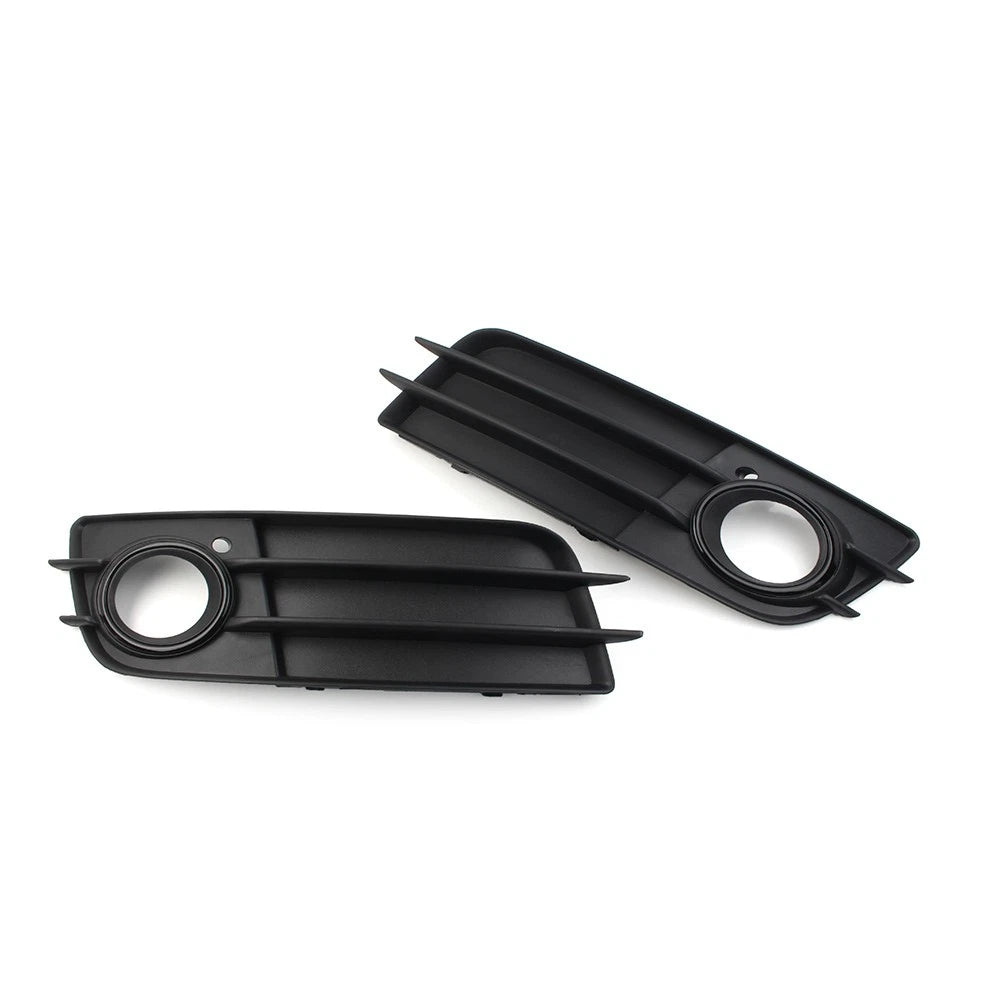 1 Pair Black Front Bumper Fog Light Grille Cover For Audi A4 B8 S4 2008-2012 US