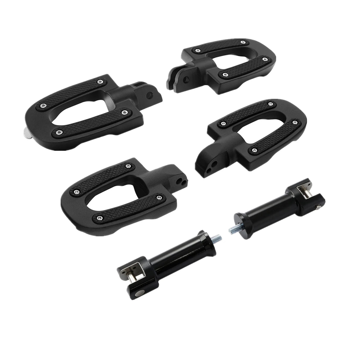 Matt Black Driver Passenger Footpegs W/ Bracket Fit For Harley Softail 18-24 23