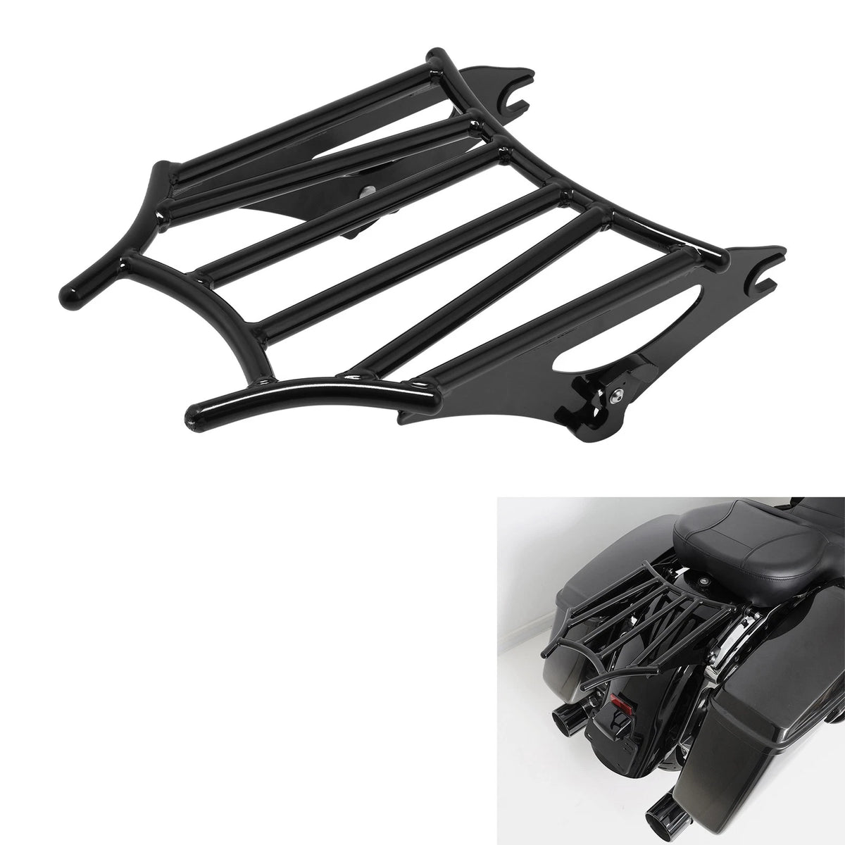 Detachable Luggage Rack Fit For Harley Street Road Glide King 2009-2025 24 Black