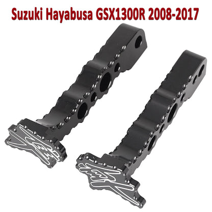 2 x Rear Foot pegs Footrests Black Fit Suzuki Hayabusa GSX1300R 2008-2017 Motor