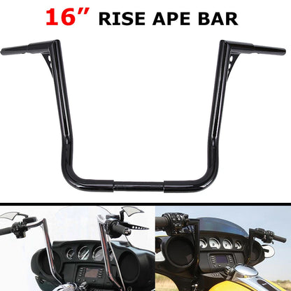 16" Rise Ape Hangers HandleBar For Harley Dresser Electra Street Glide