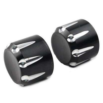 CNC Front Axle Nut Cover Cap Black For Harley Touring Road King Electra Glide US