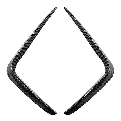 Carbon Black Front Bumper Lip Spoiler For BMW 4 Series G22 G23 M Sport 2020-2023