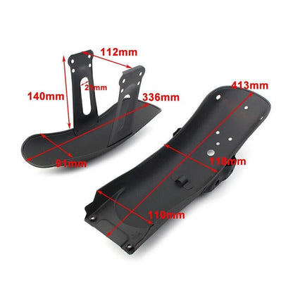 For Cafe Racer Retro CG125 Front & Rear Fender Mudguard Cover Metal Motor Black