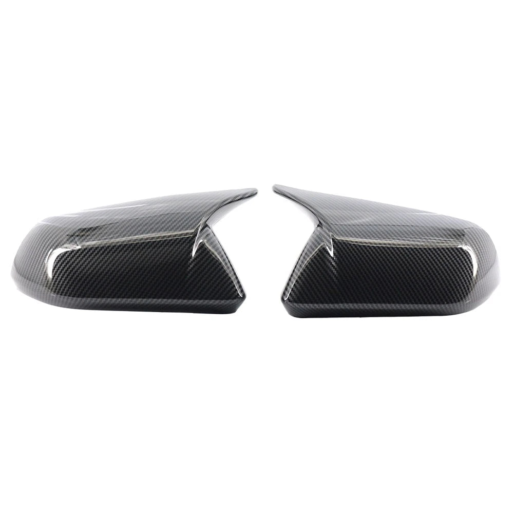 Rearview Side Mirror Cover Caps Carbon Fiber Pattern For Ford Mustang 2015-2023