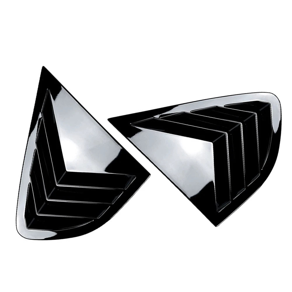 Glossy Black Rear Window Louver Shutter Cover Trim For BMW X4 F26 2014-2018