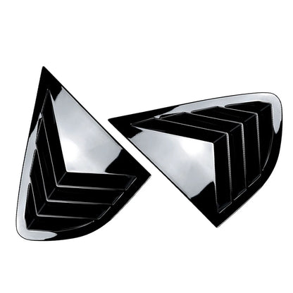 Glossy Black Rear Window Louver Shutter Cover Trim For BMW X4 F26 2014-2018