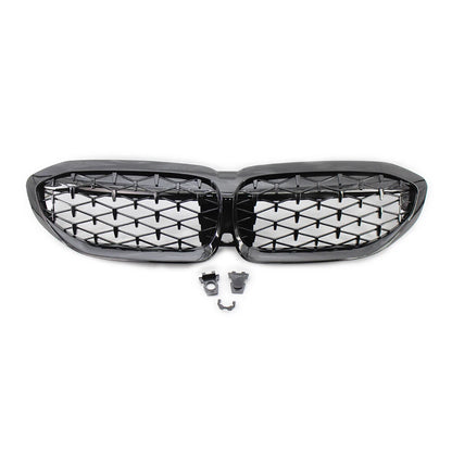 Grille Diamond Style Grill Kidney For BMW  3 Series G20 19-22 Glossy Black US