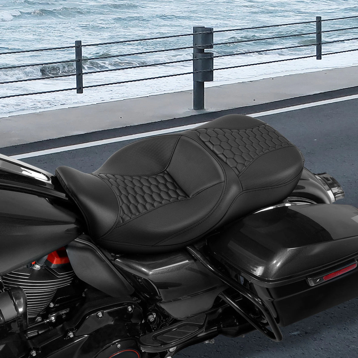 Black Rider Driver & Passenger Seat Fit For Harley Touring Models 2009-2023 2022