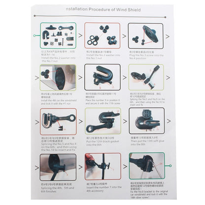 Clip-On Windshield Extension Spoiler Windscreen Deflector Clear Universal USA