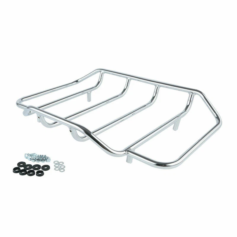 Matt Black Chopped Trunk Pad Plate Mount Rack Fit For Harley Touring 2014-2026