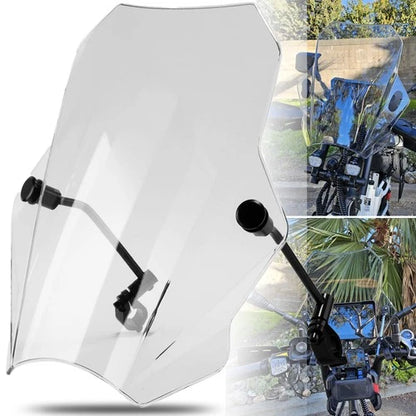 15.5" x 15.35" Clear Universal Motorcycle Windshield Fit For 7/8'' 1'' Handlebar