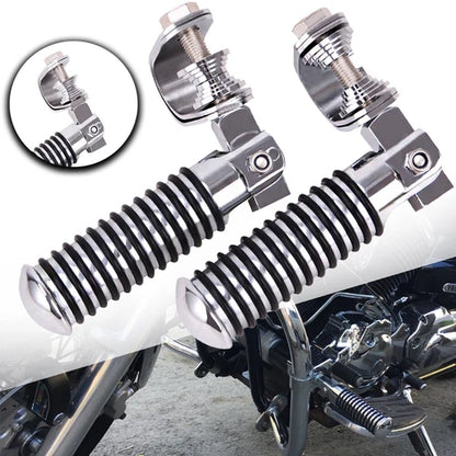 Motorcycle 1"~1-1/4" Highway Engine Guard Crash Bar Foot Pegs For Harley Touring