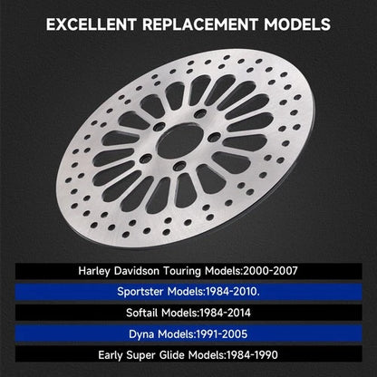 2PCS 11.8" Front Brake Rotor for Harley Touring Street Glide FLHX Road King FLHR