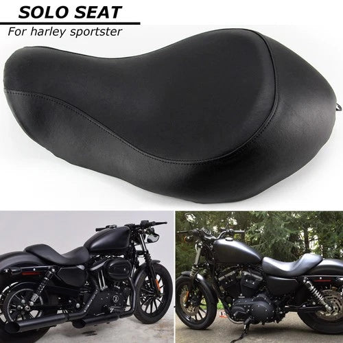Black Driver Rider Solo Seat For Harley Sportster Iron XL 883 XL 1200 2004-2015