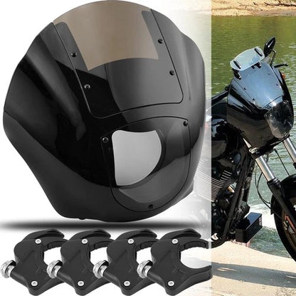Quarter Headlight Fairing 49mm Clamps Fit For Harley Dyna Super Glide 2006-2017