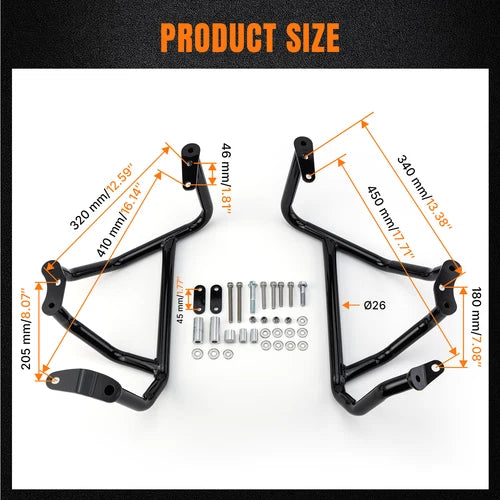 Highway Engine Guard Crash Bars Fit For Honda GoldWing GL1800 F6B Bagger 2018-24