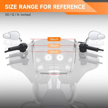 PRE-WIRED 14" Meathook Bar Ape Hangers Handlebars For Harley 2014-2023 FLHX FLHT